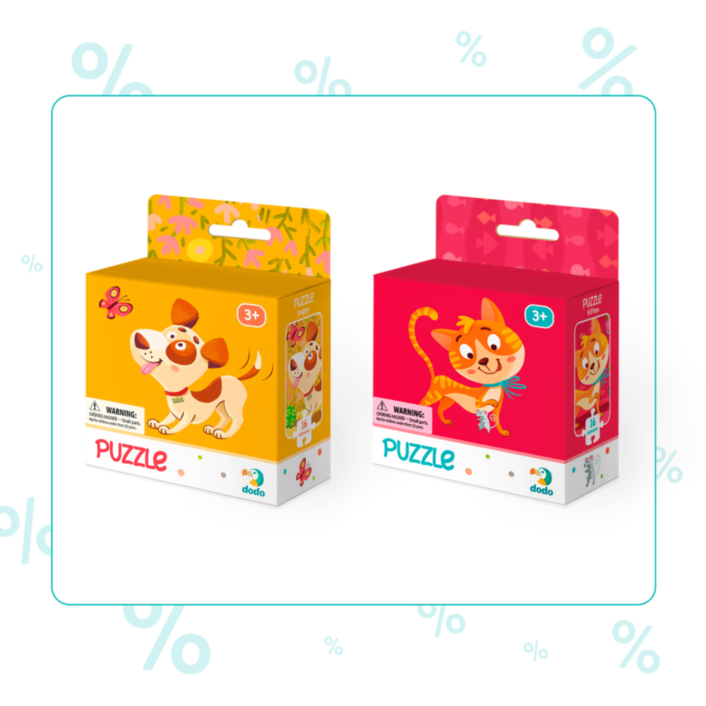 Фото, Відеоогляди набір пазлів dodo песик та кошеня