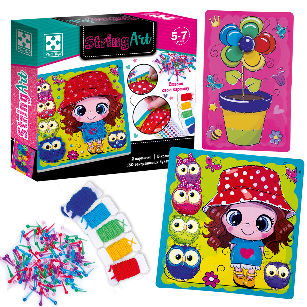 Фото, Видеообзоры набір для творчості vladi toys cтрінг арт. сонячна прогулянка.vt4501-20