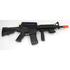 Автомат муз 0002 (659895R) (30шт/2) батар., світ, звук, в кульку 58*5*22см
