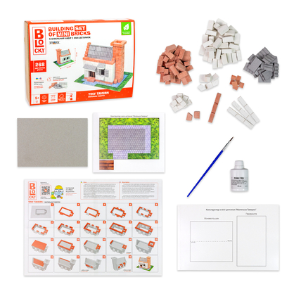 Фото, Видеообзоры будівельний набір для творчості з міні-цеглинок blocky маленька таверна strateg (31006)