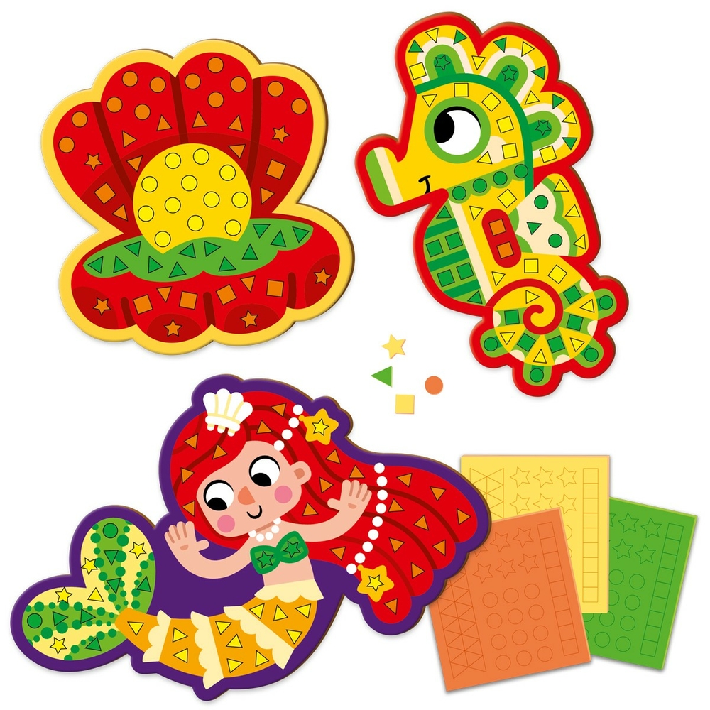 Фото, Видеообзоры набір для творчості м'яка мозаїка «русалонька» vladi toys vt4511-07