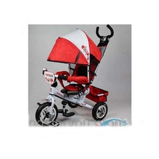 Велосипед M5361-02UKR (1шт) надувные три колеса,колясочный,бело-красн.,усил.двойн.ручка,подшипники