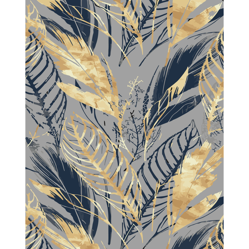 Фото, Відеоогляди картина за номерами strateg преміум сіро-золотий принт з лаком розміром 40х50 см (sy6784)