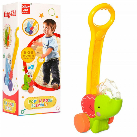 Каталка слон 616 батар,муз,2 кло,кор,35*14*27/18/