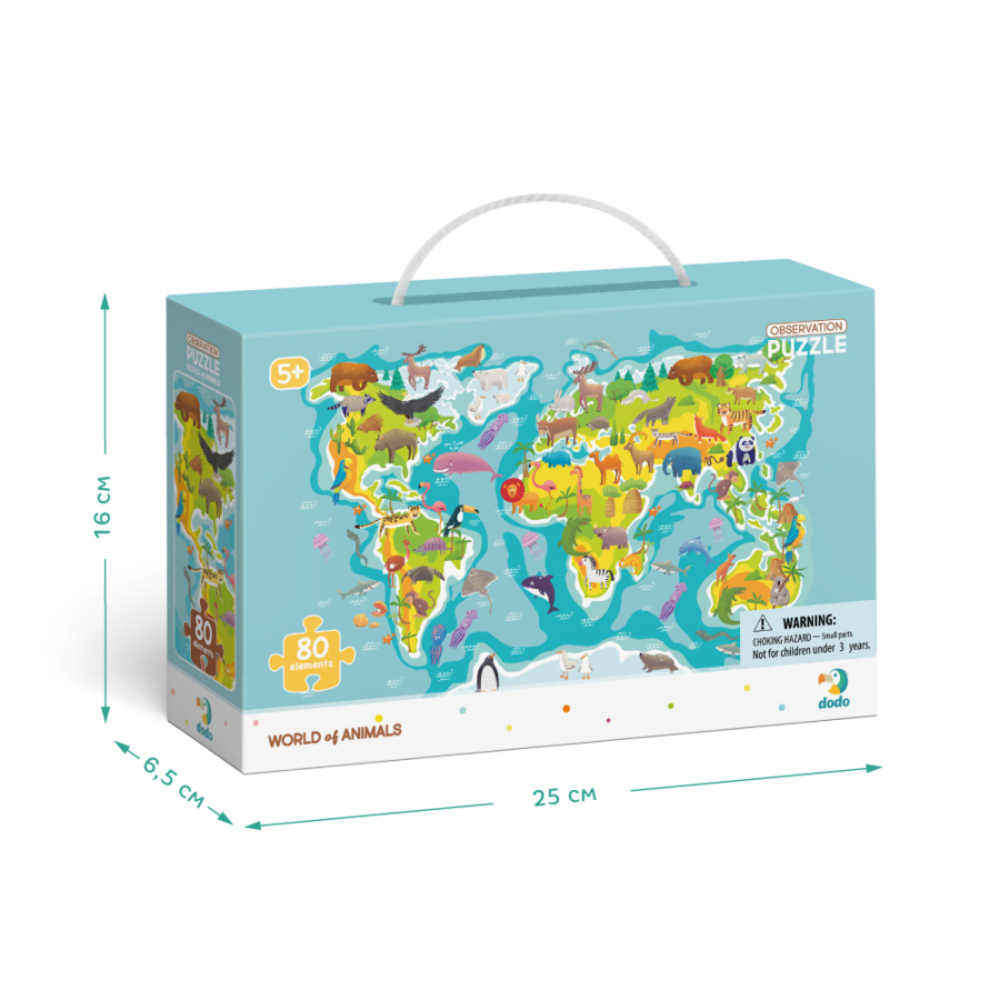 Фото, Відеоогляди пазл обсерваційний dodo мапа світу тваринки