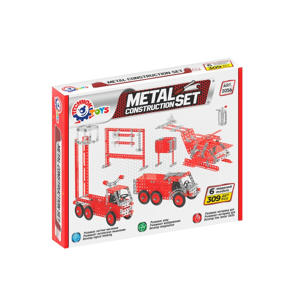 Фото, Відеоогляди конструктор металевий  "пожежна техніка технок", арт.2056