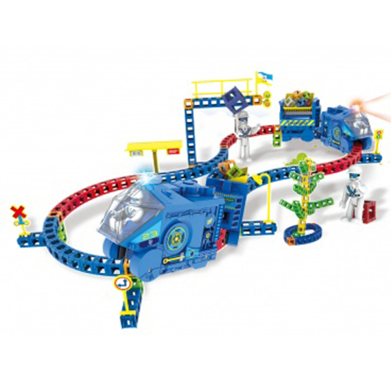 Трек SY 33504 137см, ,машинка, 26дет на бат