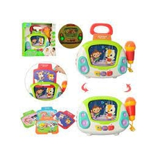 Караоке 3138 (12/2) підсвічування, 4 музичні картки, веселі мелодії, звукозапис, мікрофон, в кор.