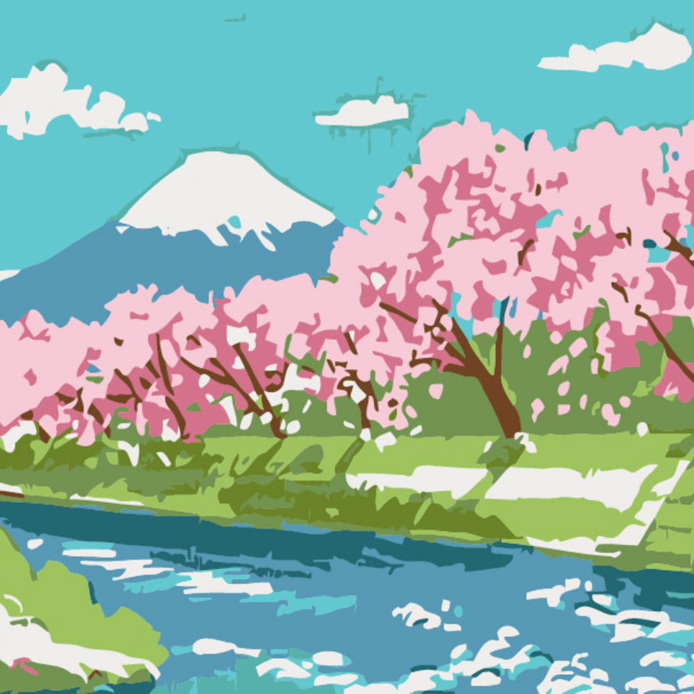 Фото, Відеоогляди картина за номерами strateg річка у горах розміром 20х20 см (hh5898)