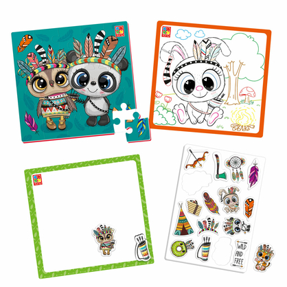 Фото, Видеообзоры набір для творчості vladi toys 4 в 1. пухнасті індіанці. vt4210-12