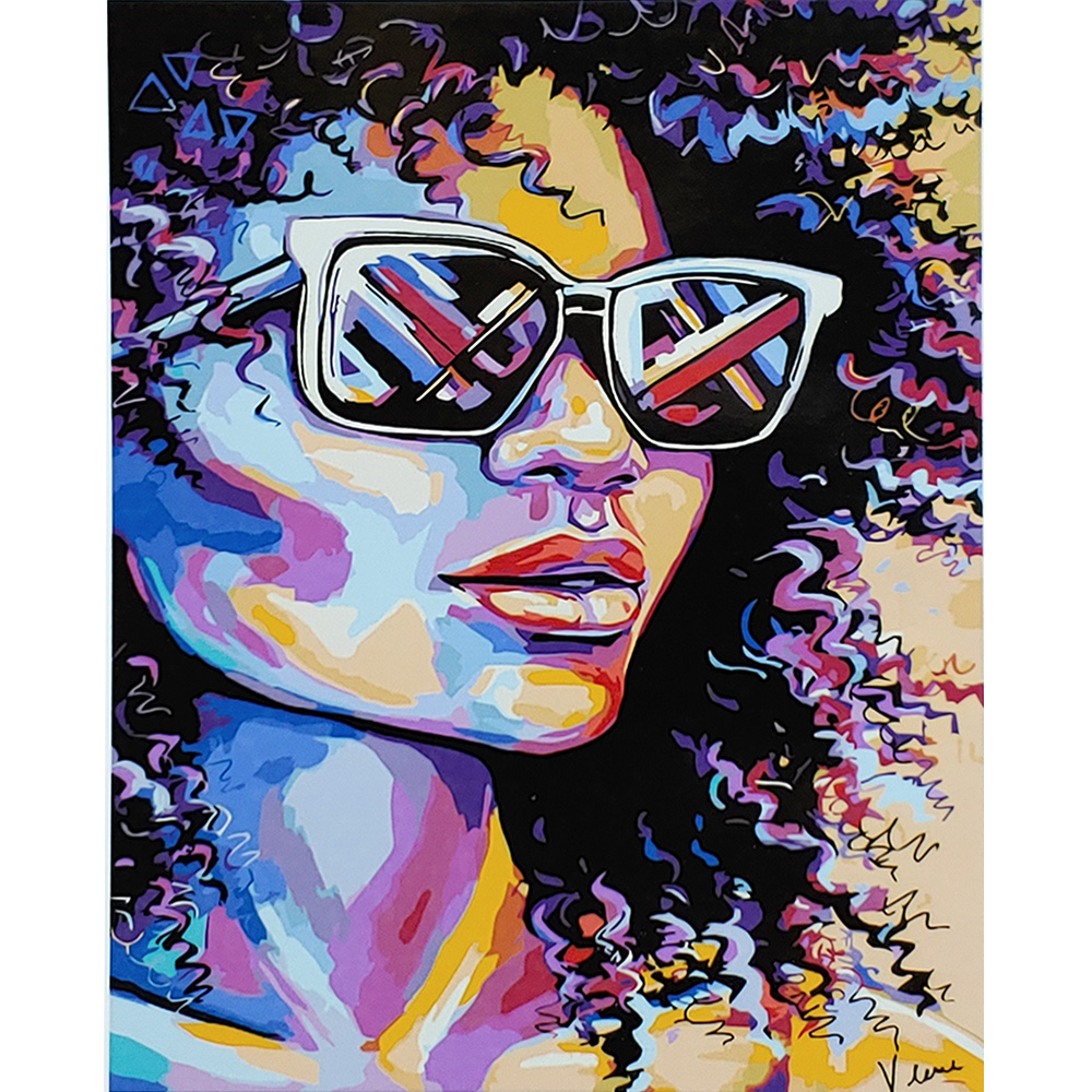 Фото, Відеоогляди картина за номерами strateg преміум екзотична дівчина з лаком розміром 40х50 см (sy6872)