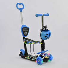 Самокат 5в1 69750 (1) Best Scooter, АБСТРАКЦИЯ, PU колеса, ПОДСВЕТКА КОЛЕС, в коробке [Коробка]