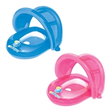 Плотик 34091 (24шт) с надувной защитой от солнца, 80-85 см