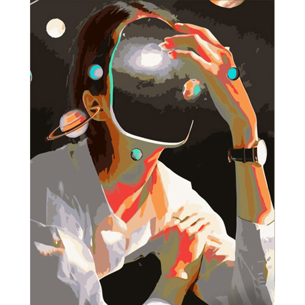 Фото, Видеообзоры картина за номерами strateg преміум космічні думки розміром 40х50 см (gs589)