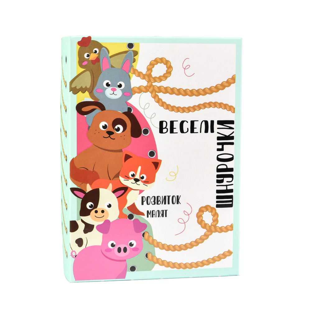 Фото, Відеоогляди настільна гра strateg веселі шнурочки тварини українською мовою (30522)