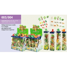 Тварини 003-004(48шт) домашние, 8шт, в кульке, 25-35см