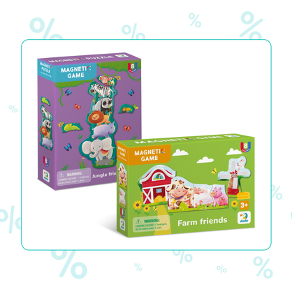 Фото, Видеообзоры набір магнітних ігор dodo тваринки