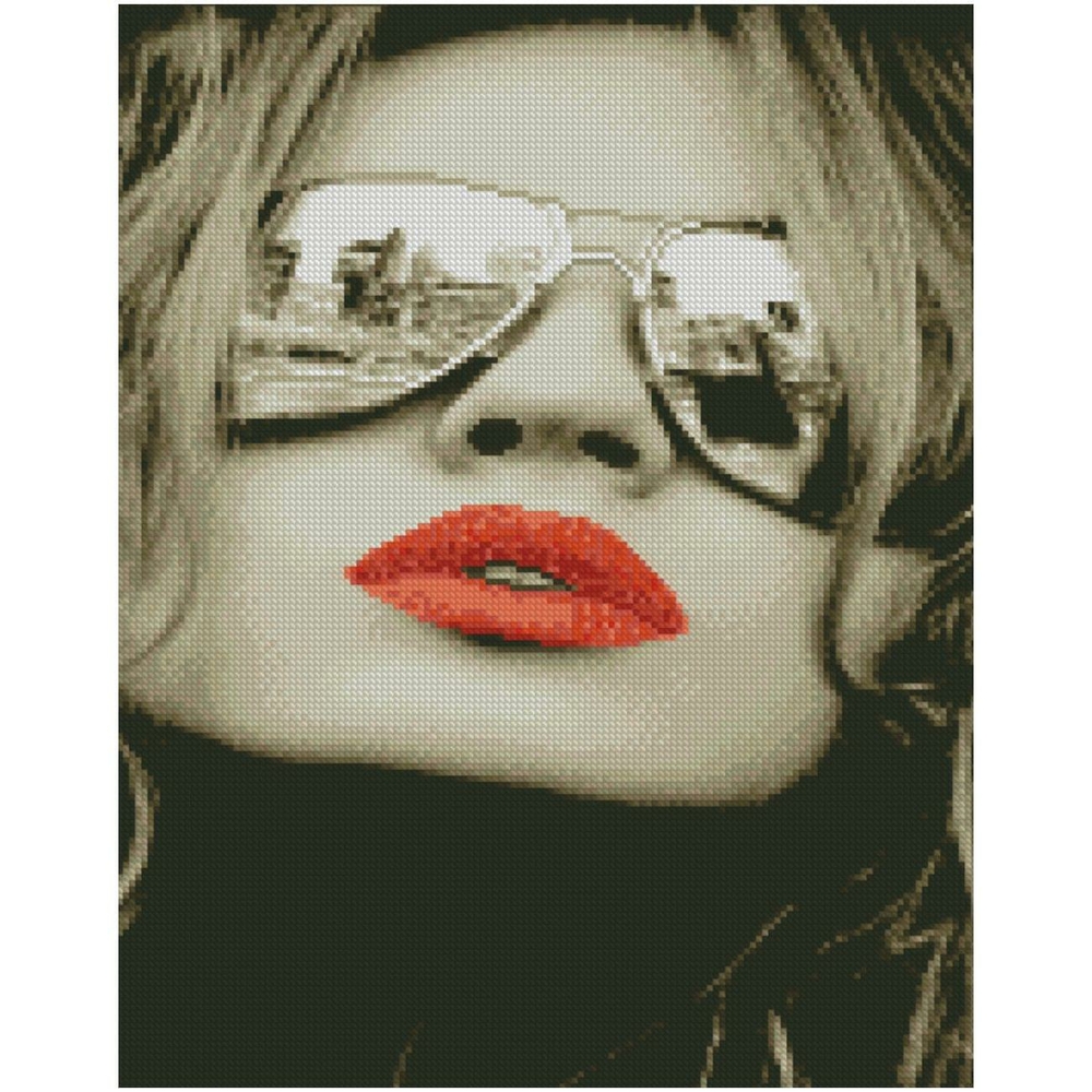 Фото, Відеоогляди алмазна мозаїка strateg преміум червоні губи 40х50 см fa0004