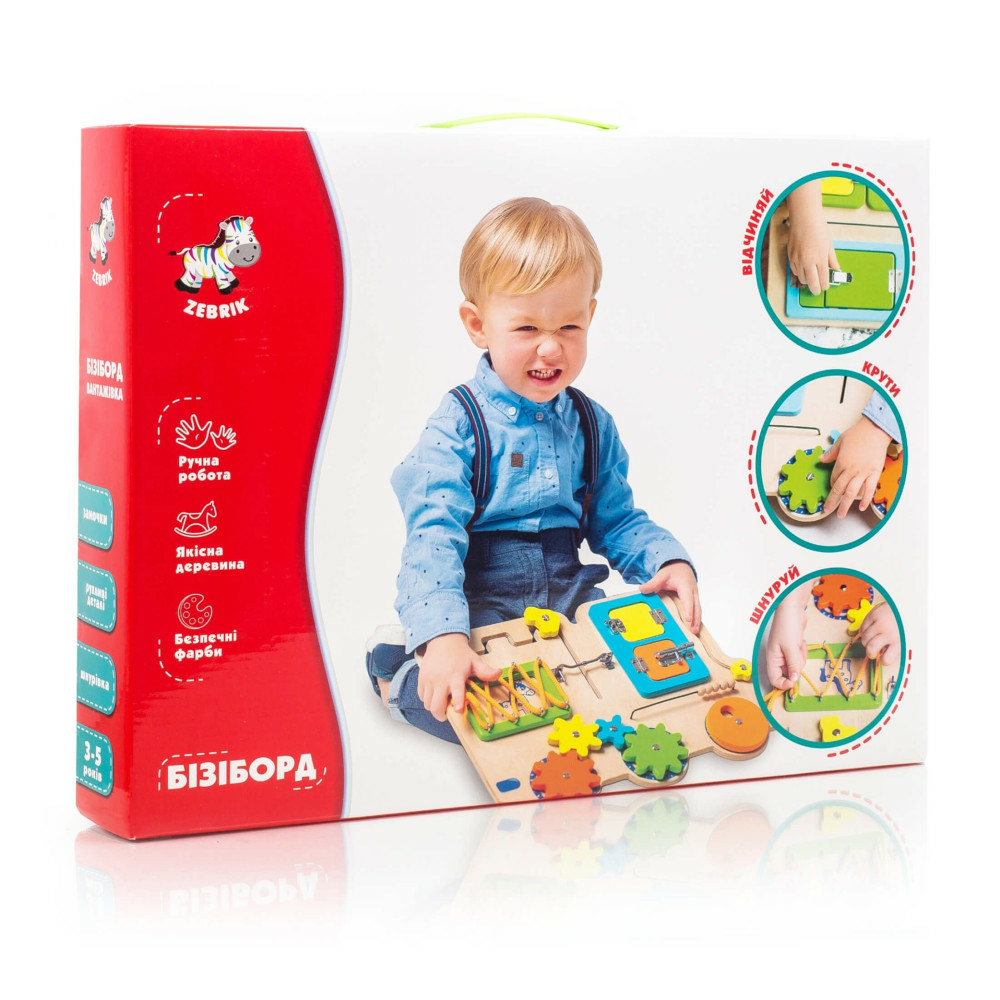 Фото, Видеообзоры бізіборд дерев'яний "вантажівка" vladi toys zb3001-01