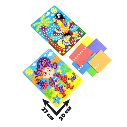 Фото, Видеообзоры набір для творчості м'яка мозаїка «пірат» vladi toys vt4511-04