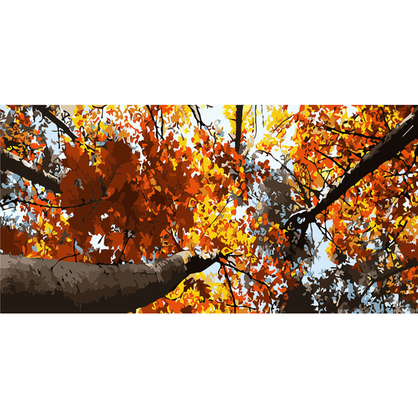 Фото, Відеоогляди картина за номерами strateg преміум золото дерев strateg розміром 50х25 см (ww060)