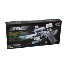 Пістолет 326496/930 C (36шт) кулі, лазер, ліхтарик, аккум, в кор-ке, 41,5-20-5,5 см