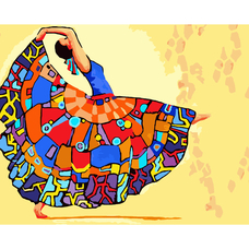 Картина за номерами Strateg ПРЕМІУМ Танцююча дівчина з лаком розміром 40х50 см VA-3190 Картина за номерами Strateg ПРЕМІУМ Танцююча дівчина з лаком розміром 40х50 см VA-3190