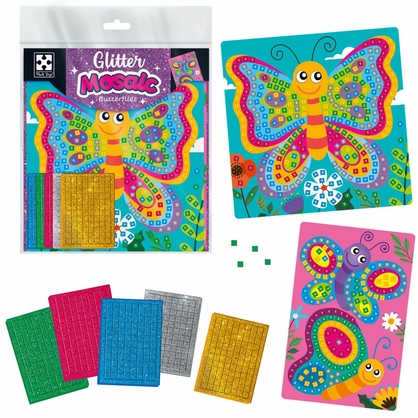 Фото, Видеообзоры набір для творчості vladi toys зі блискучою мозаїкою «метелики» vt4511-15