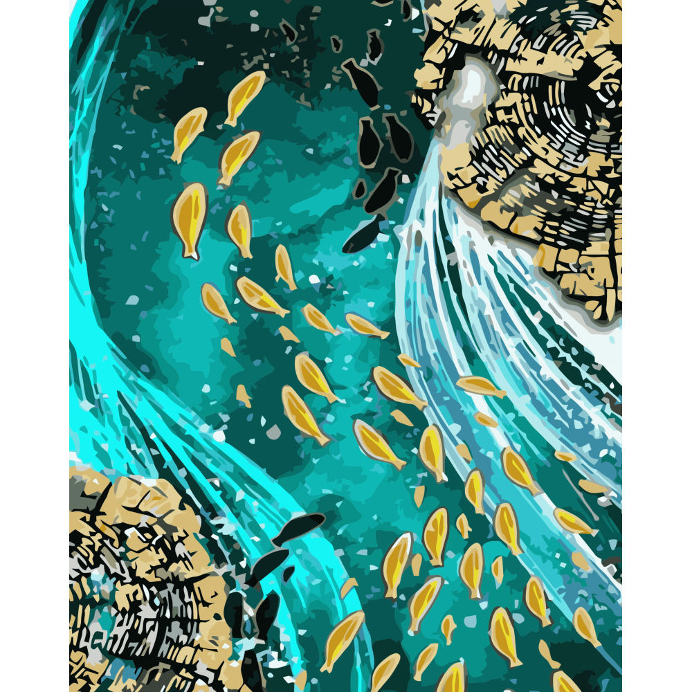 Фото, Відеоогляди картина за номерами strateg преміум течія фантазії з лаком розміром 40х50 см va-3409