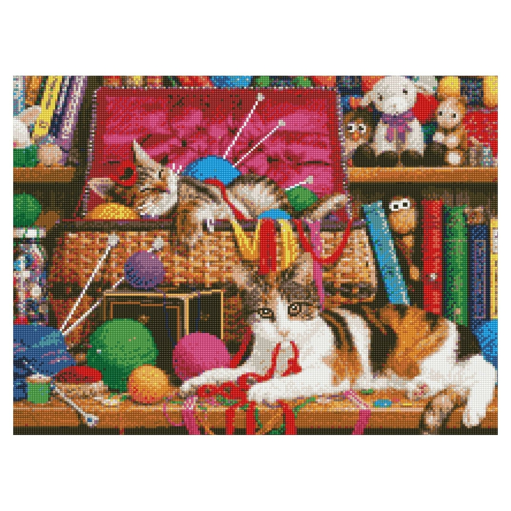 Фото, Відеоогляди алмазна мозаїка strateg преміум розваги в нитках 50х60 см ha0001