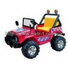 Машина A 15 R-6 (1шт) р/у, 2 мотора 28W, 2 аккум 6V/10A, 6км/ч, 3-8лет, 21кг, жёлтая, 110-77-78см
