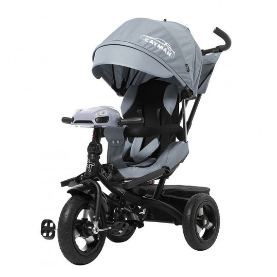 Велосипед триколісний TILLY CAYMAN с пультом T-381/4 темно-сірий лен /1/