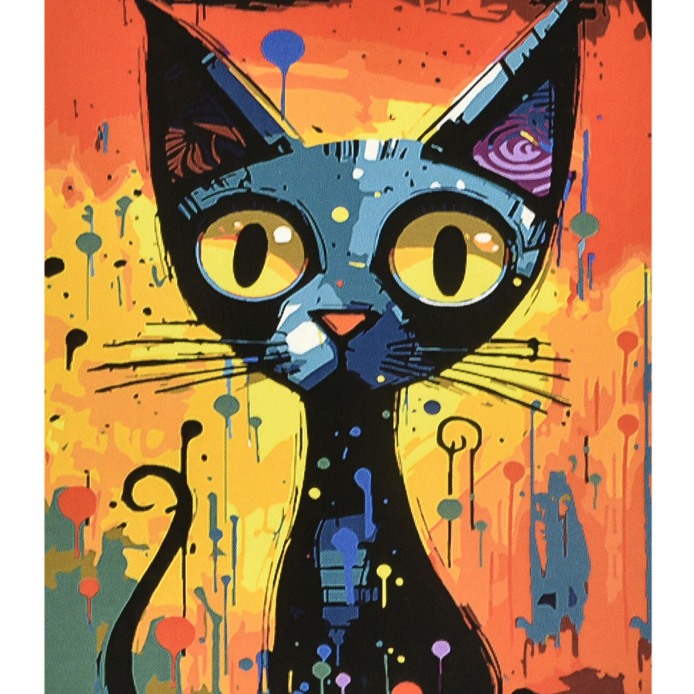 Фото, Відеоогляди картина за номерами strateg преміум абстрактний чорний друг з лаком та рівнем розміром 40х50 см (va-4669)