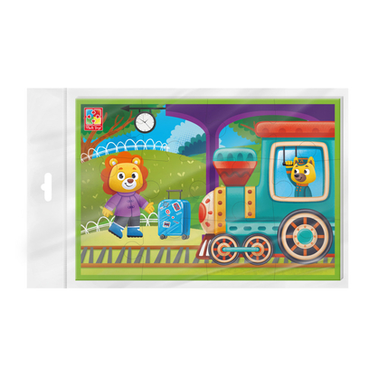 Фото, Видеообзоры гра розвиваюча vladi toys м'які пазли а5. потяг. vt1104-22