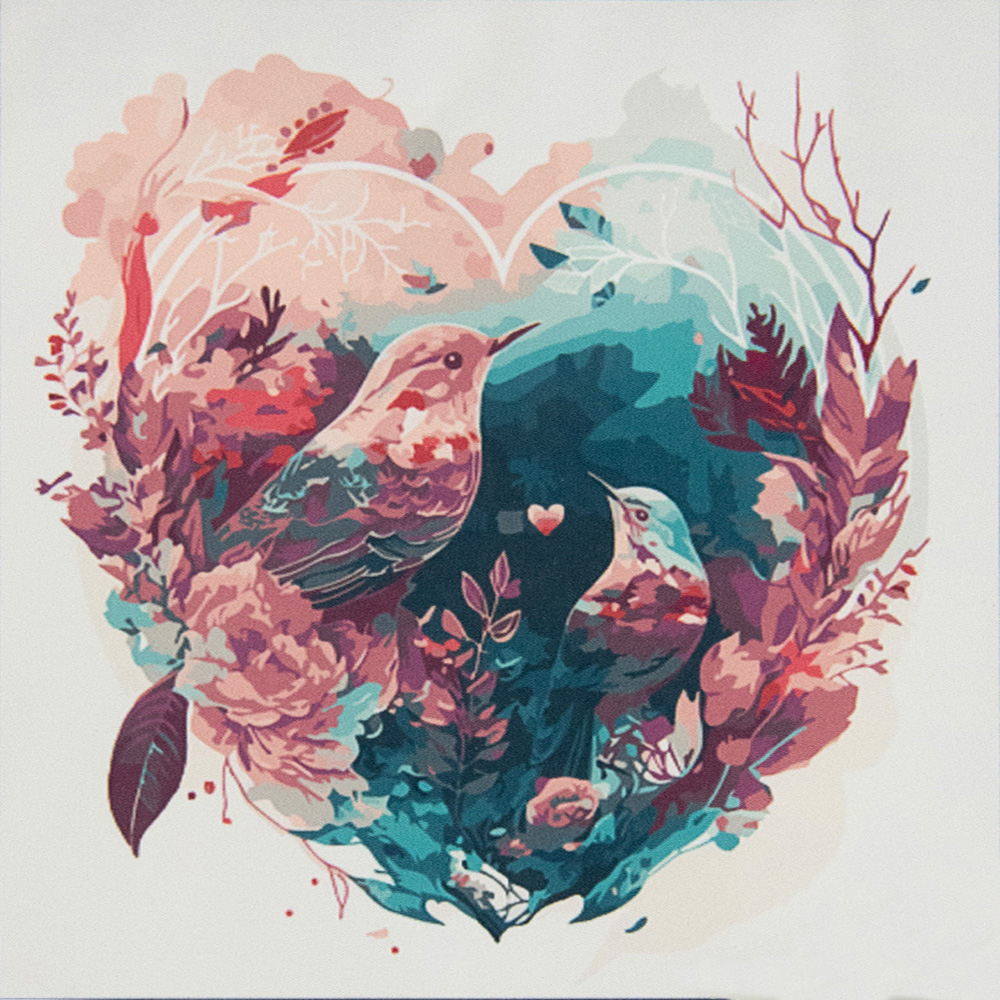 Фото, Видеообзоры картина за номерами strateg   кохання калібрі  розміром 50х50 см (aa016)