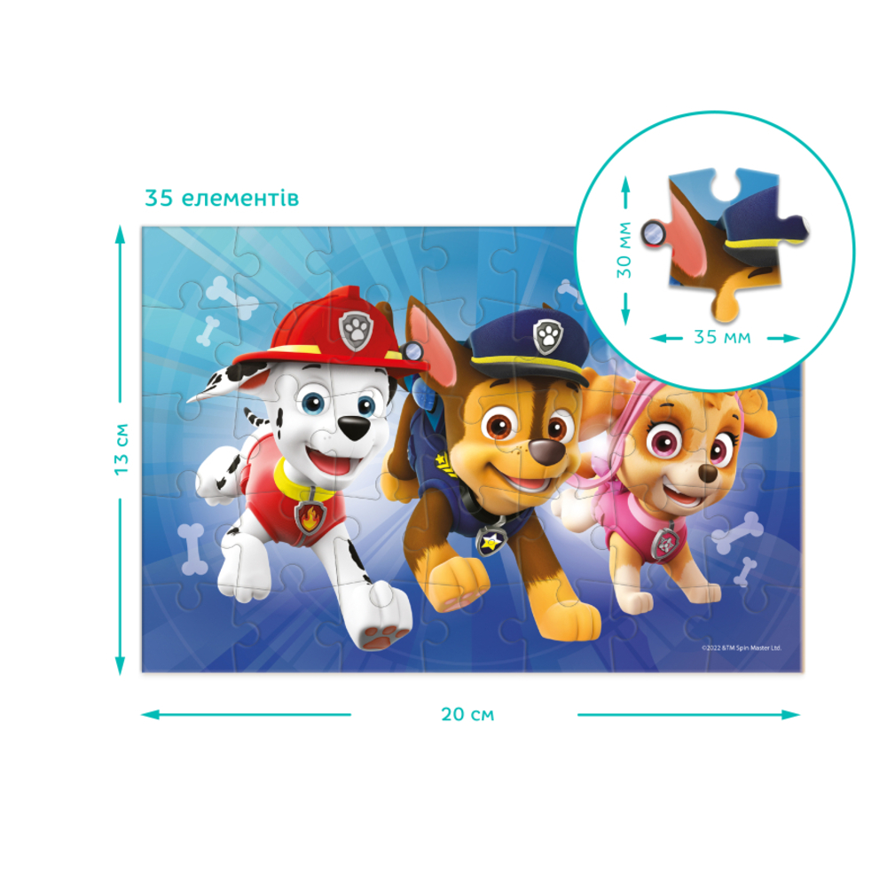Фото, Видеообзоры пазл-міні dodo paw patrol маршал, гонщик та скай