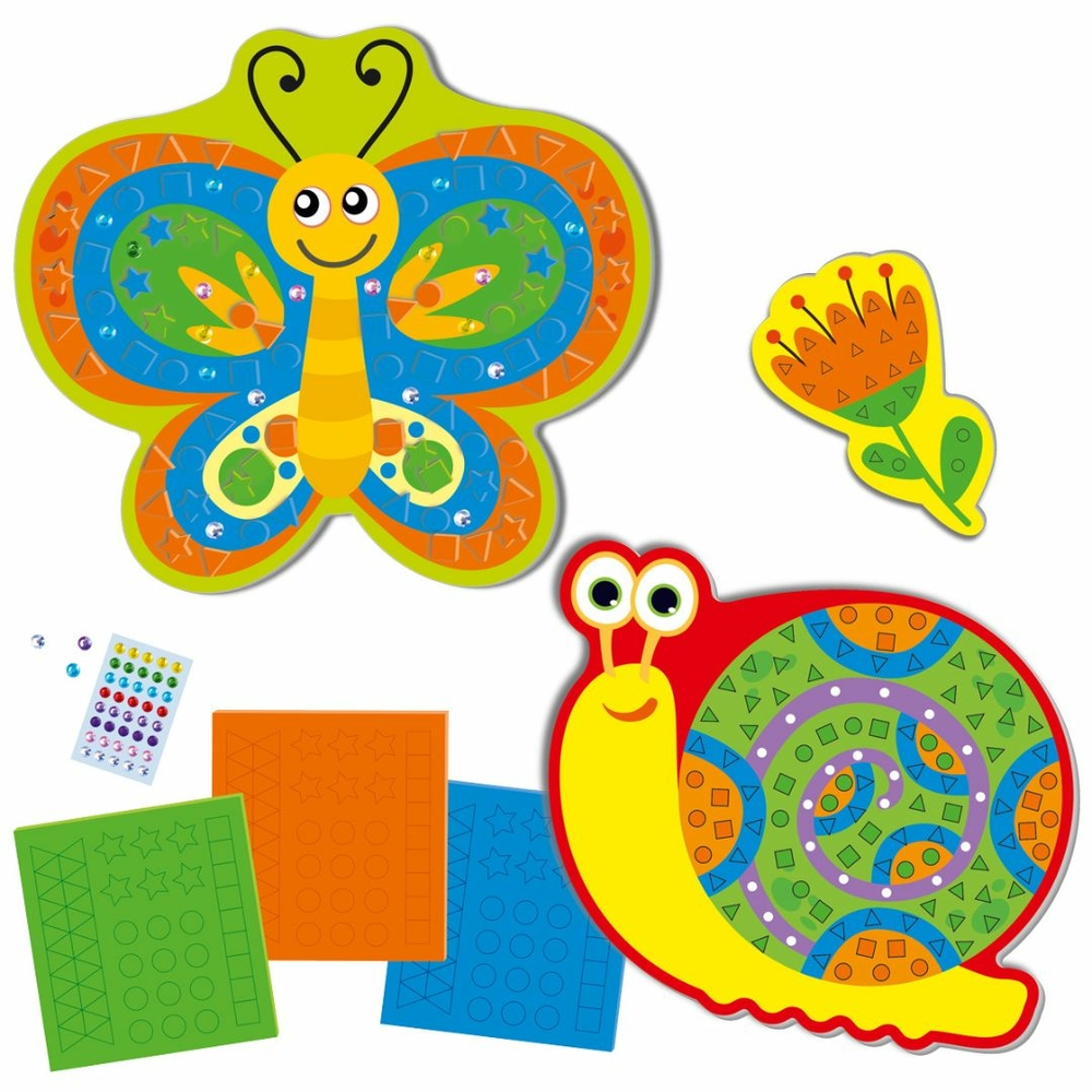 Фото, Видеообзоры набір для творчості vladi toys зі м'якою мозаїкою та стразами «чарівні комашки» vt4511-23