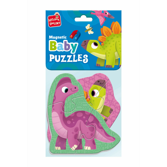 Гра розвиваюча Vladi Toys пазли бейбі магнітні Малюк зможе «Динозаврики» VT3208-27