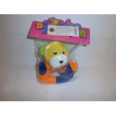 Погремушка 2233 AF (240шт) 6 видов, мягкая слюновпитывающая, в кульке, 14см