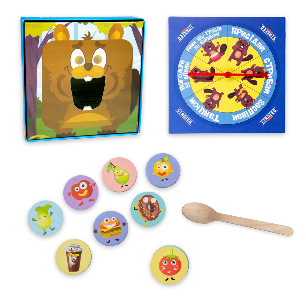 Фото, Видеообзоры настільна гра strateg погодуй мене - бобер українською мовою 30378