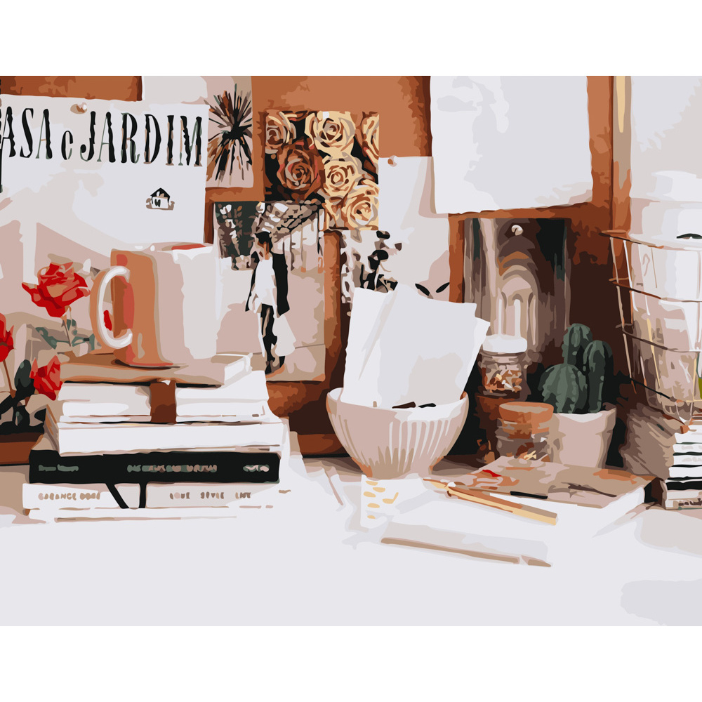 Фото, Відеоогляди картина за номерами strateg преміум робоча атмосфера розміром 40х50 см (gs270)