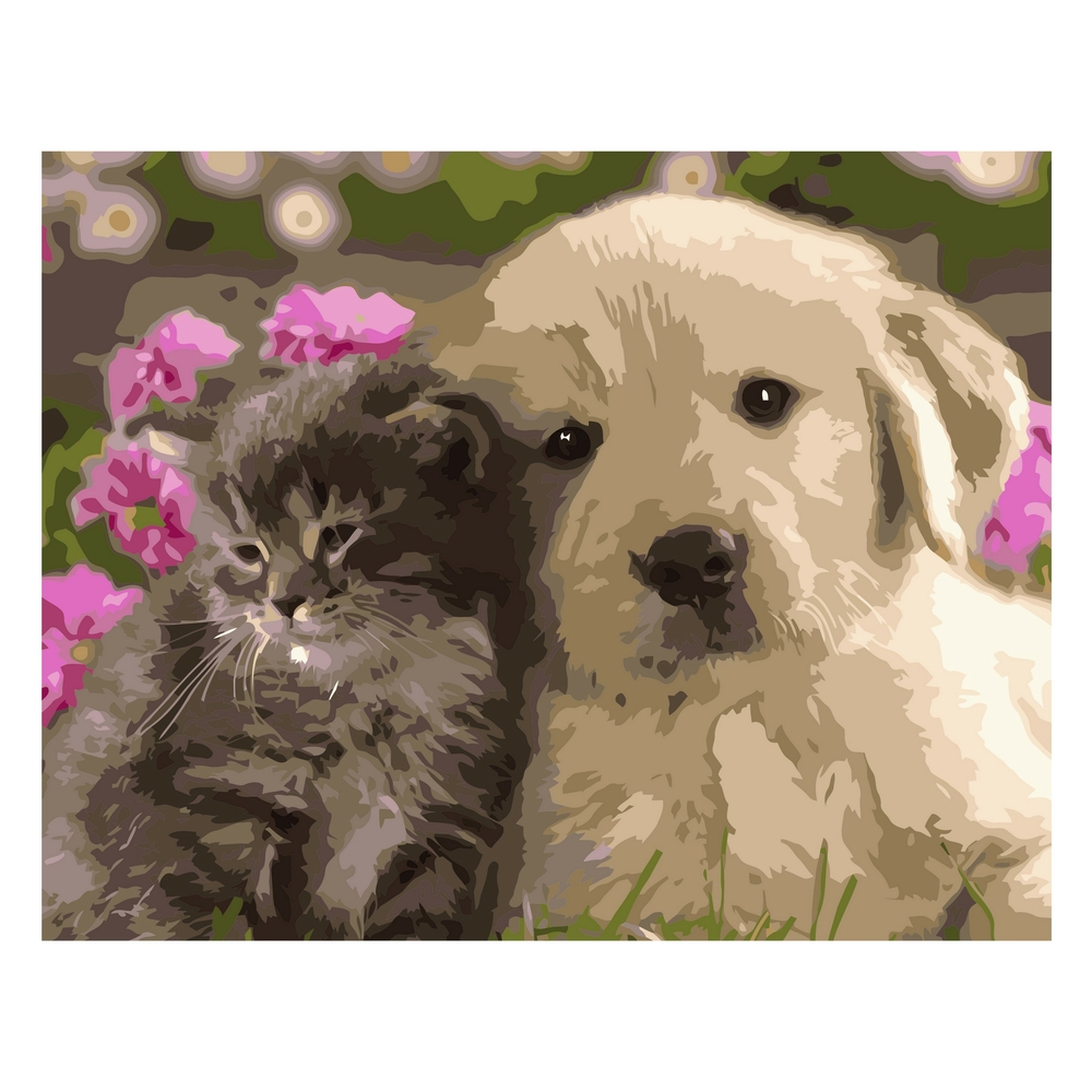 Фото, Відеоогляди картина за номерами strateg преміум ліпші друзі з лаком розміром 40х50 см va-0571