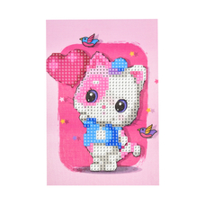 Алмазна мозаїка Strateg ПРЕМІУМ Веселе кошеня з кулькою без підрамника розміром 10х15 см (YAB28637)