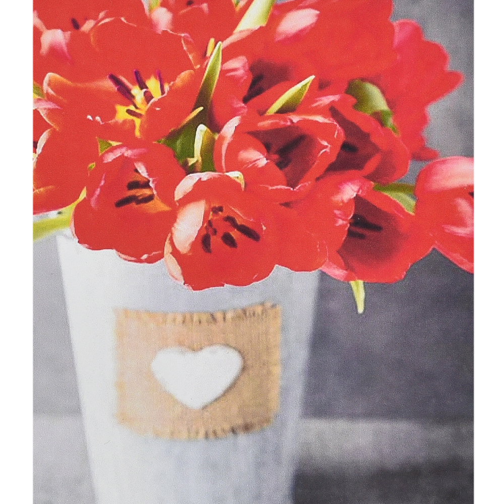 Фото, Видеообзоры алмазна мозаїка strateg преміум червоні тюльпани розміром 30х40 см (heg87051)