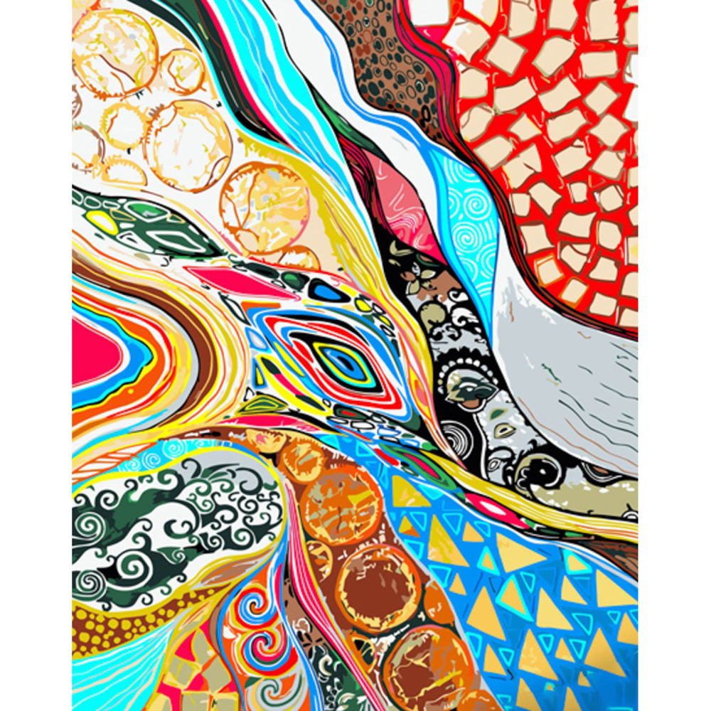 Фото, Відеоогляди картина за номерами strateg преміум яскраві абстракції з лаком та з рівнем розміром 40х50 см (gs1422)