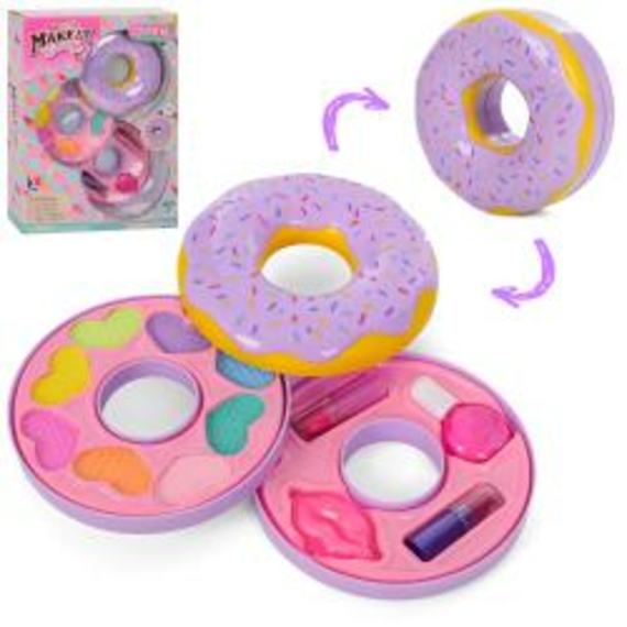 Косметика 10380D2 (36шт) пончик 2 яруси тіні, блиск, помада, лак, в кор