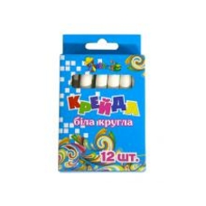 Крейда біла кругла 12 кол. (діам.0,9 см) 9051-12 Little Artist/Незнайка 825511