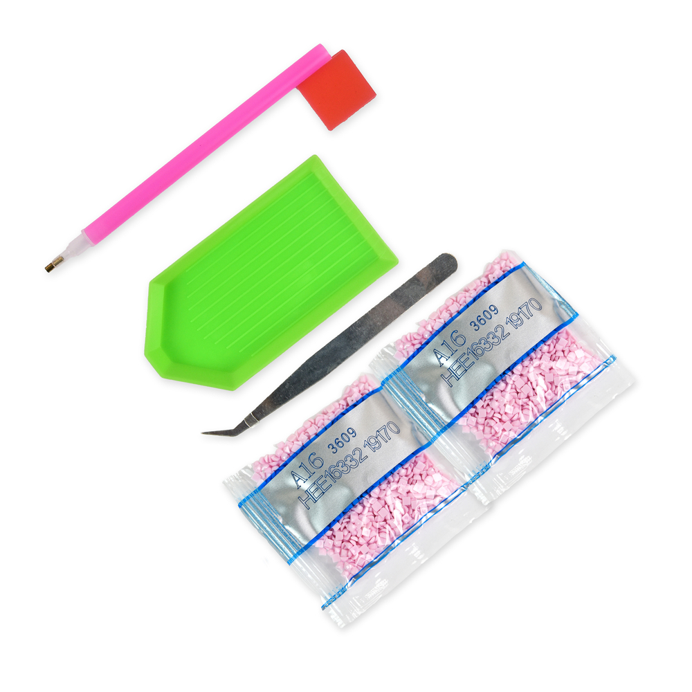 Фото, Відеоогляди алмазна мозаїка strateg преміум метелик на рожевій квітці розміром 30х30 см (hee16306)