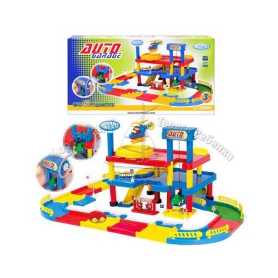 Гараж 10664 (5шт) MEGA, лифт, вертолетная площадка, в кор-ке, 79-11,5-44см