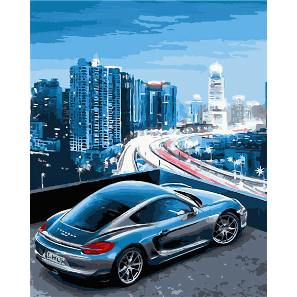 Фото, Видеообзоры картина за номерами strateg преміум швидкість міста з лаком розміром 40х50 см va-2891